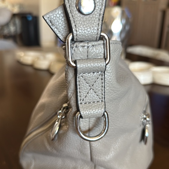 Bostanten Gray Leather Hobo Bag - Picture 6 of 10